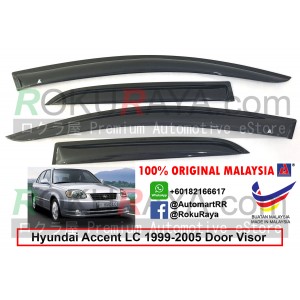 Hyundai Accent RXS RX-S LC (2nd Gen) 1999-2005 AG Door Visor Air Press Wind Deflector (Small 7cm Width)